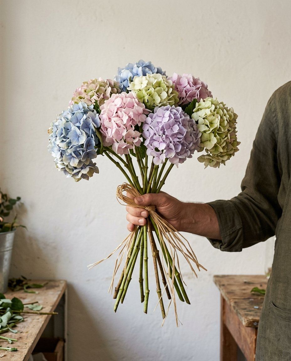 Manojo: 10 mini hortensias: 10 hortensias pequeñas del productor